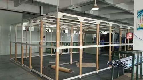 千級潔凈棚支撐架方通選擇鋁合金,制作美觀大方。